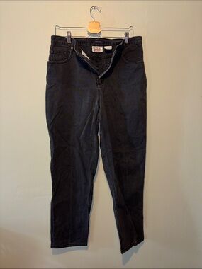 Bill Bass Black Straight-Leg High Waist Jeans
